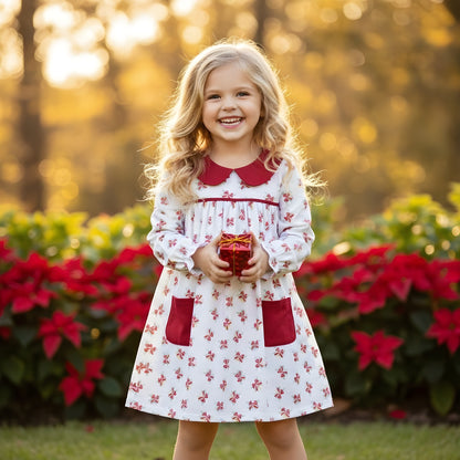Christmas Bow And Pearl Dress