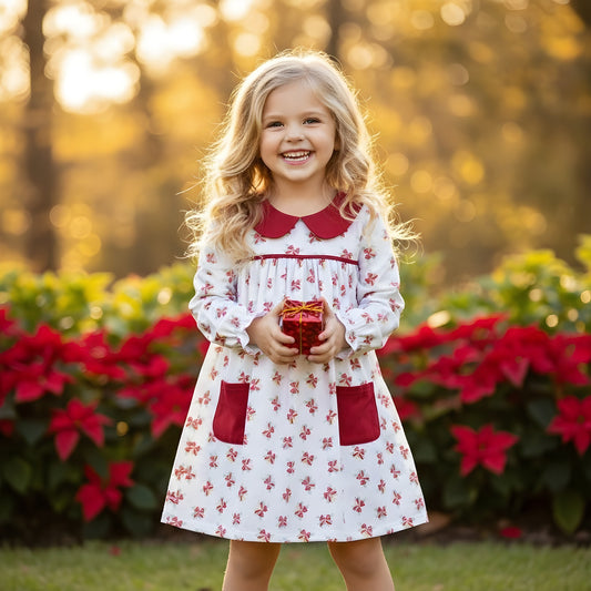 Christmas Bow And Pearl Dress