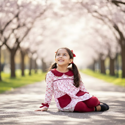 Grandmillennial Valentines Hearts & Bows Pants Set