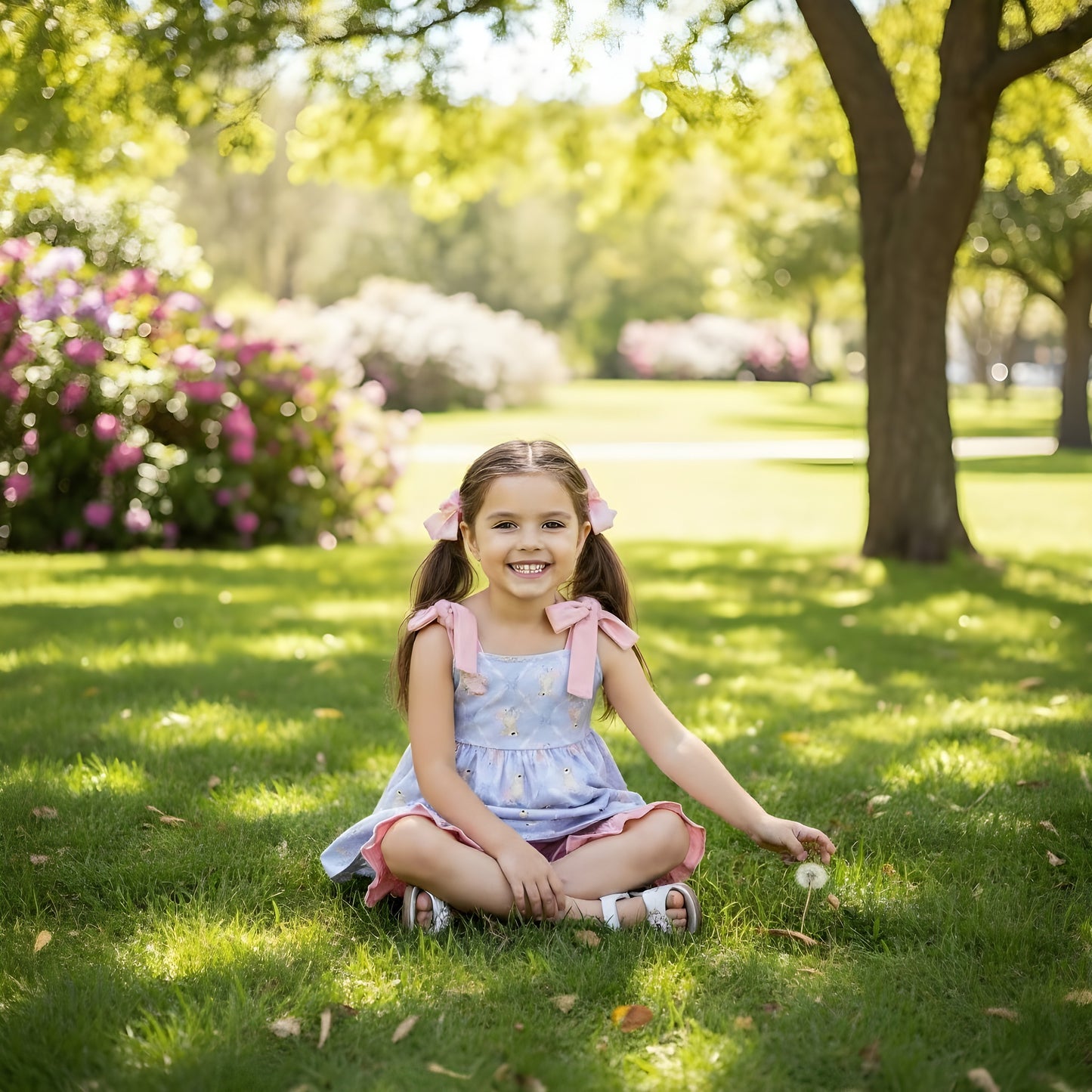 Grandmillennial Easter Bunny Girl Short Set