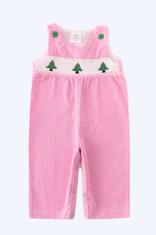 CHRISTMAS BOYS SMOCKED CHRISTMAS TREE JON JON