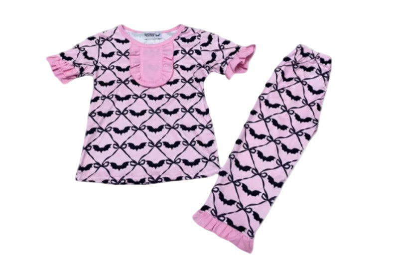 Get Batty For Bows Short Sleeve Pajamas Set