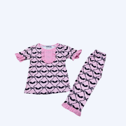 GET BATTY FOR BOWS SHORT SLEEVE PAJAMAS SET