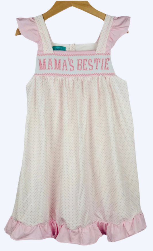 MAMAS BESTIE HAND SMOCKED DRESS - BISHOP LENGTH