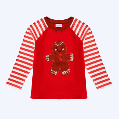 KIDS GINGERBREAD CHRISTMAS LONG SLEEVE SHIRT