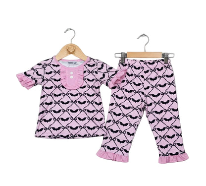 Get Batty For Bows Short Sleeve Pajamas Set