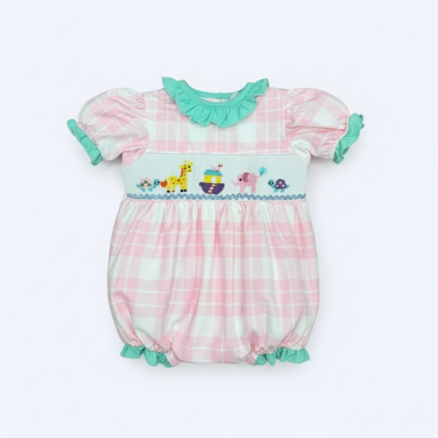 SUNDAY BEST - NOAH’S ARK - HAND SMOCKED BUBBLE