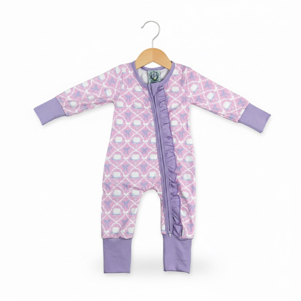 Birthday Cake And Bow Girl Zippy