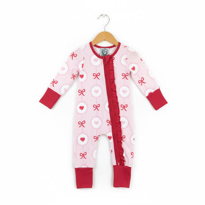 Valentine's Day Heart And Bow Girl Zippy