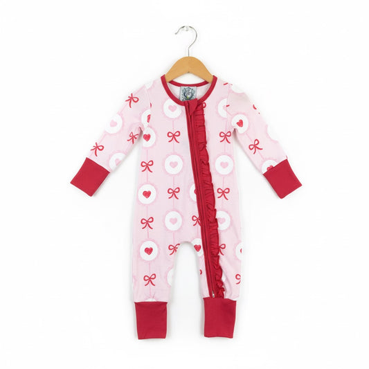 Valentine's Day Heart And Bow Girl Zippy