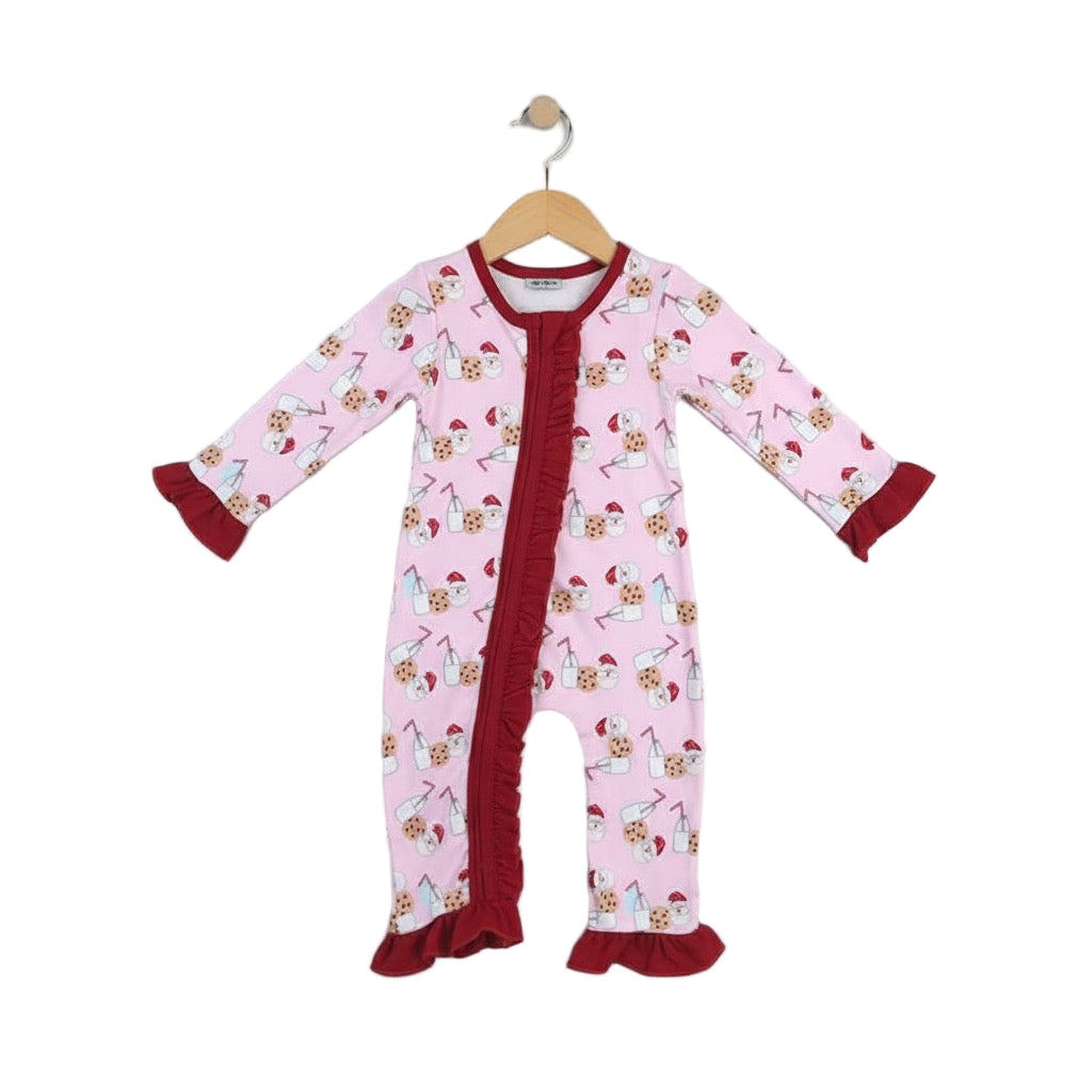 Santa Milk And Cookies Girls Zippy