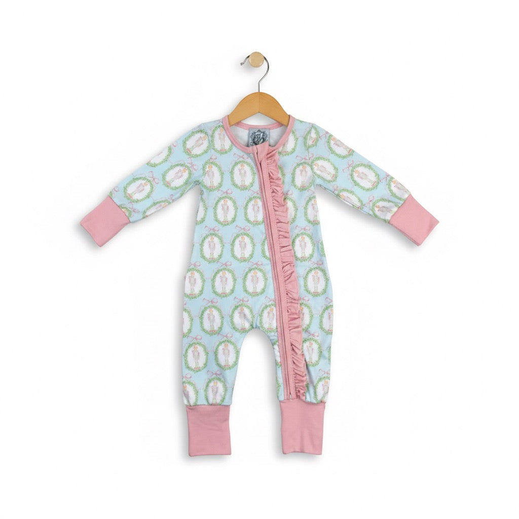 Nutcracker Ballet Aqua Blue & Pink Zippy