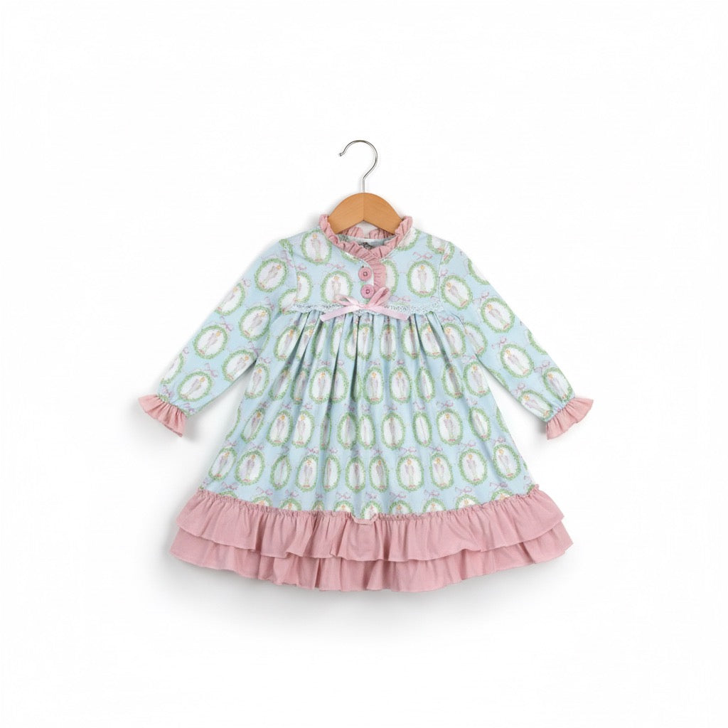 Nutcracker Ballet Aqua Blue & Pink Nightgown