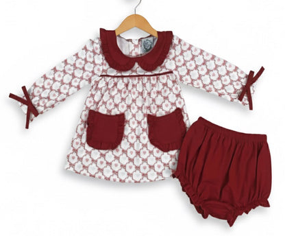 Grandmillennial Valentines Hearts & Bows Bloomer Set