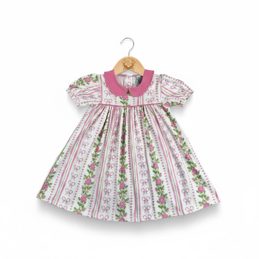 Grandmillennial Floral Pink Hearts Dress