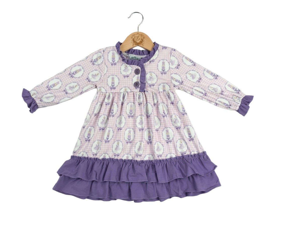 Purple Nutcracker Ballet Ruffle Girls Nightgown