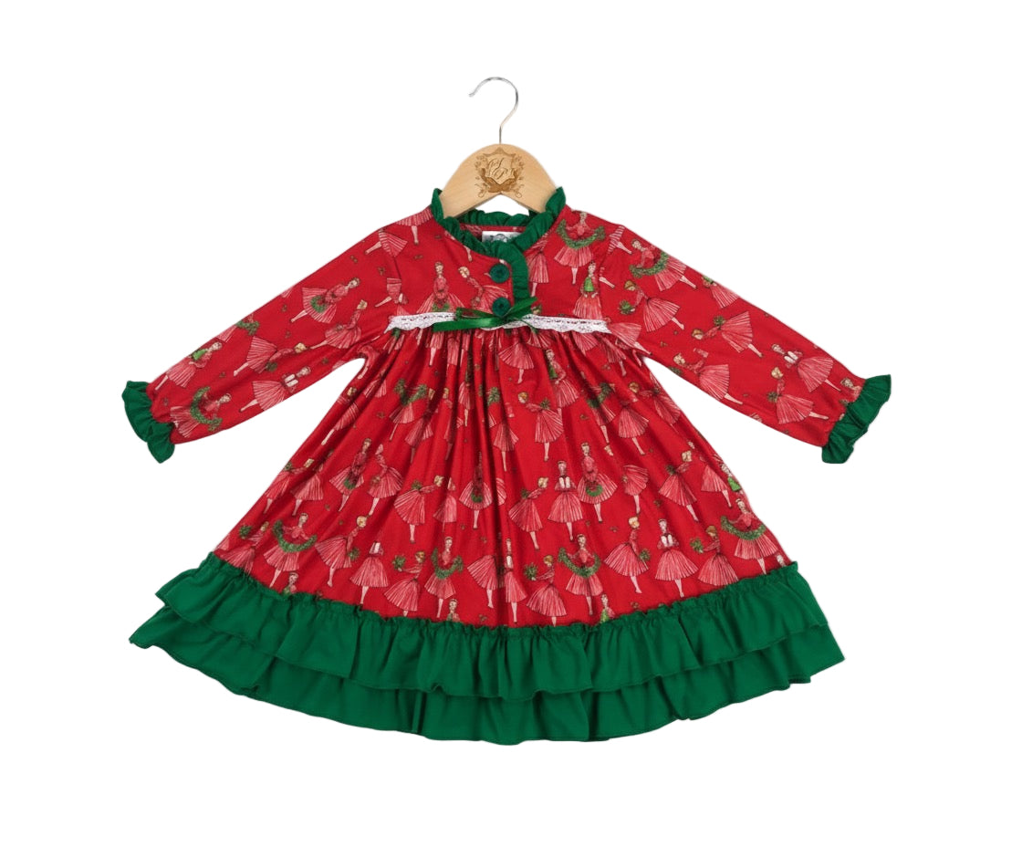 Vintage Christmas Lady Icons - Girls Nightgown