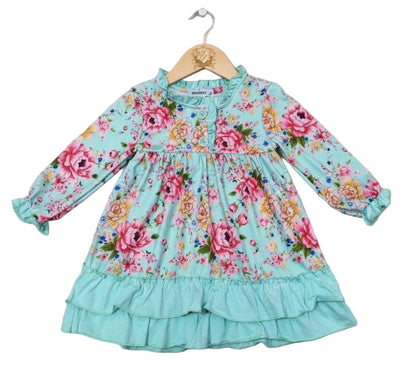 Teal Floral Nightgown
