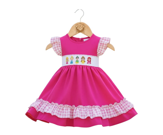 Hand Smocked Pink Princess Dress – Sweet, Playful & Picture-Perfect