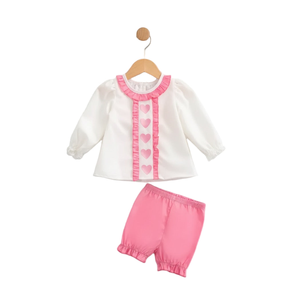 Valentines Hearts Bloomer Set - Embroidery Appliqué