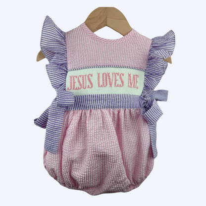 SUNDAY BEST - HAND SMOCKED GIRL BUBBLE