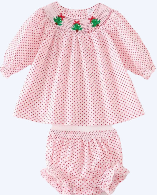 CHRISTMAS RED POLKA DOT DIAPER SET - ETA SEP