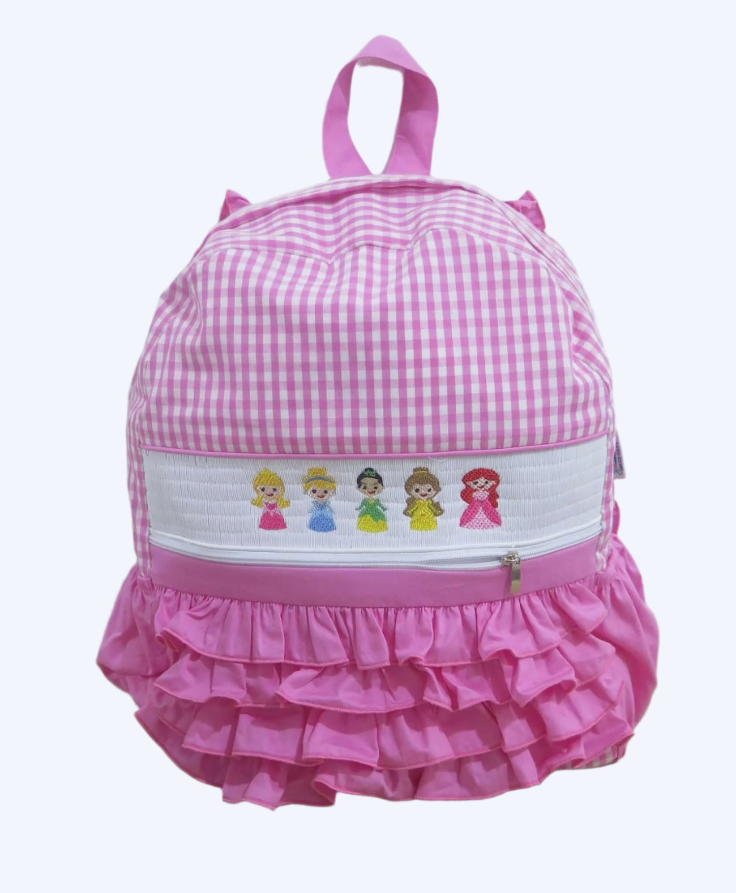 SMOCKED PRINCESS PINK GINGHAM BACKPACK
