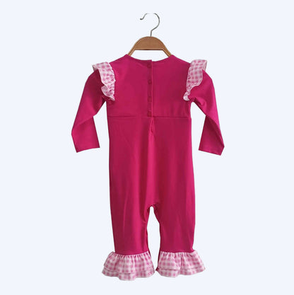 PINK PRINCESS SMOCKED GIRL ROMPER