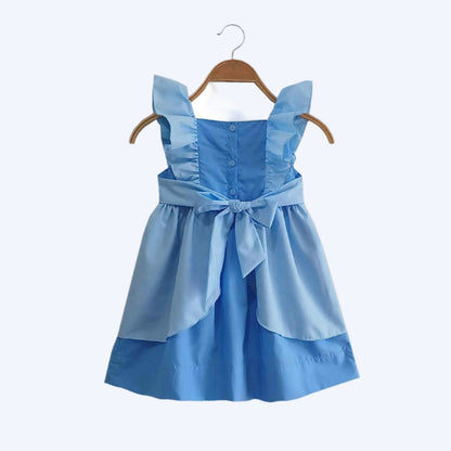 CINDERELLA SMOCKED BLUE PRINCESS CARRAIGE DRESS – A DREAM COME TRUE