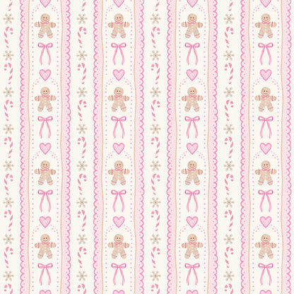 Pink Gingerbread Bows Bamboo Ruffle Zippy