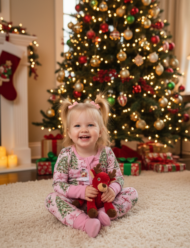Vintage Pink Santa With Christmas Tree Holiday Gift Box Zippy