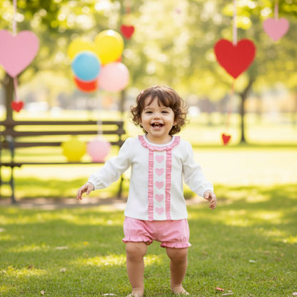 VALENTINES HEARTS BLOOMER SET - EMBROIDERY APPLIQUÉ