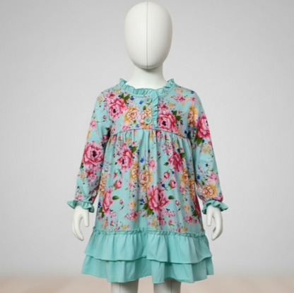 TEAL FLORAL NIGHTGOWN