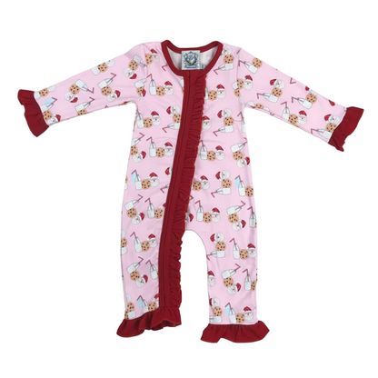 Santa Milk And Cookies Girls Zippy