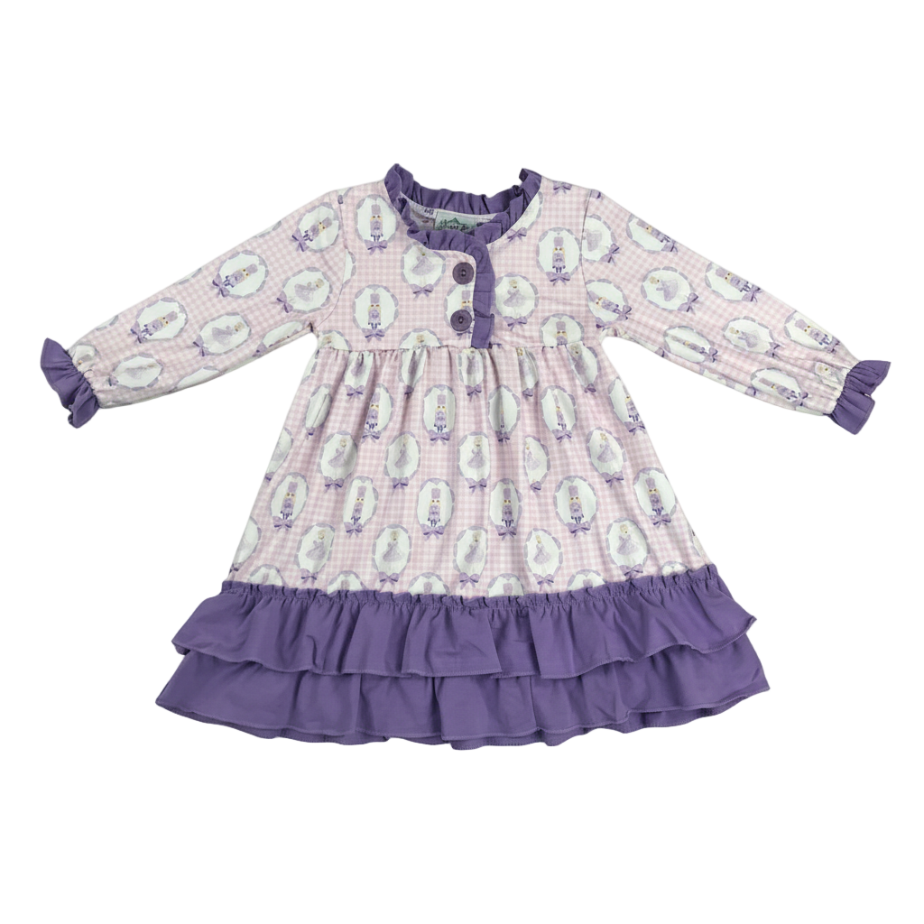Purple Nutcracker Ballet Ruffle Girls Nightgown
