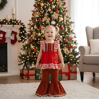 CHRISTMAS EMBROIDERY APPLIQUÉ GINGERBREAD COLLECTION - GIRLS SET