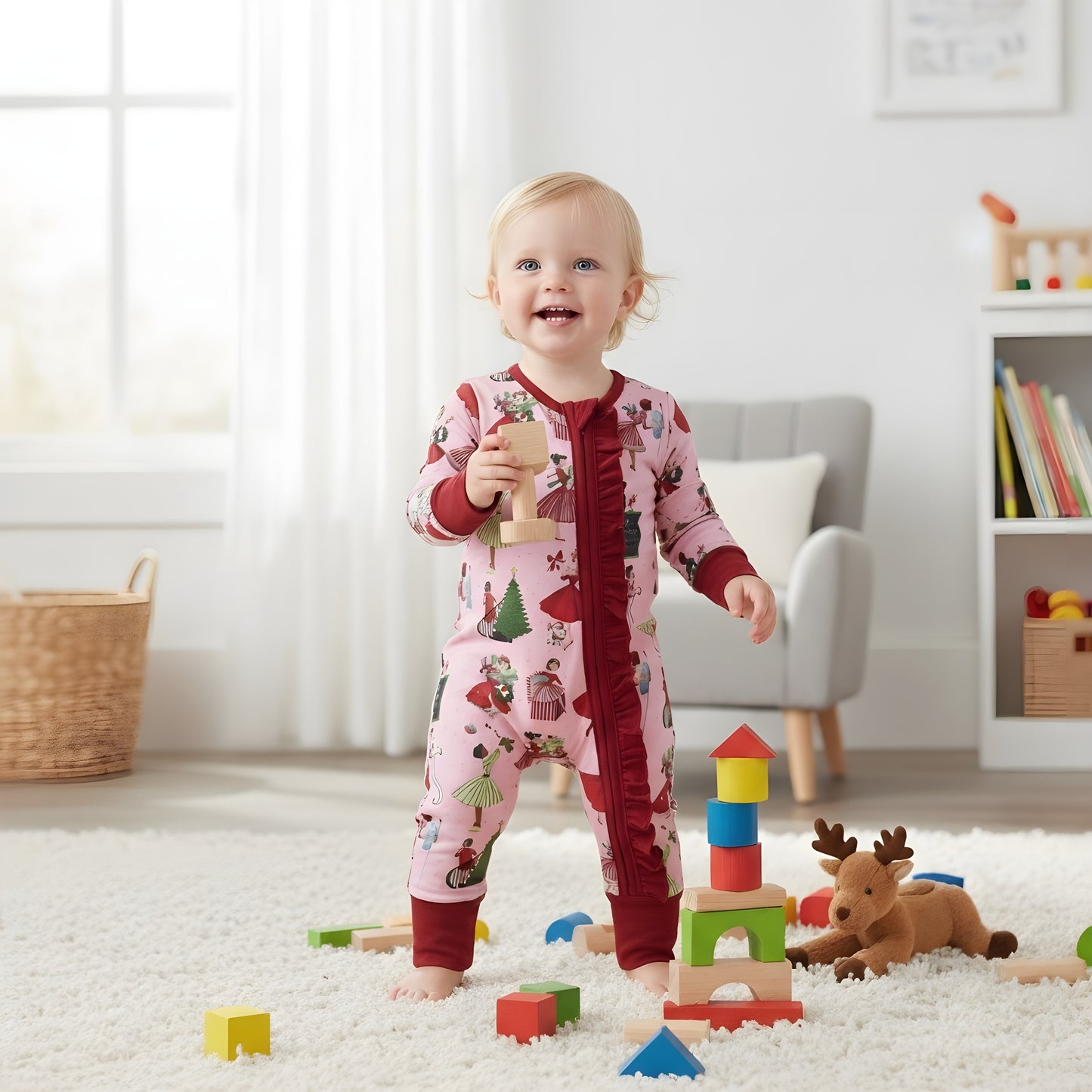 Vintage 50's Christmas Ladies - Girls Zippy