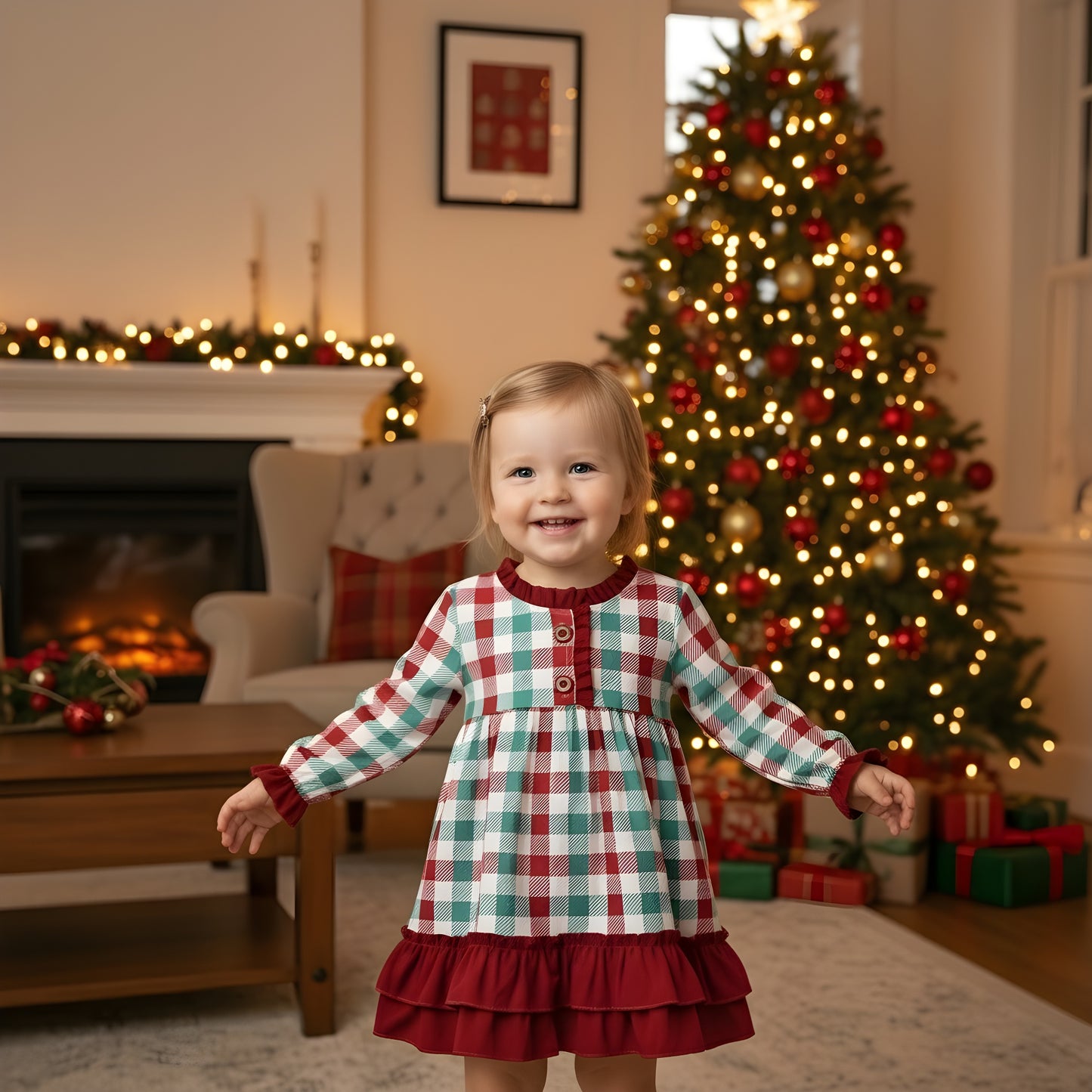Christmas Red And Green Gingham Nightgown