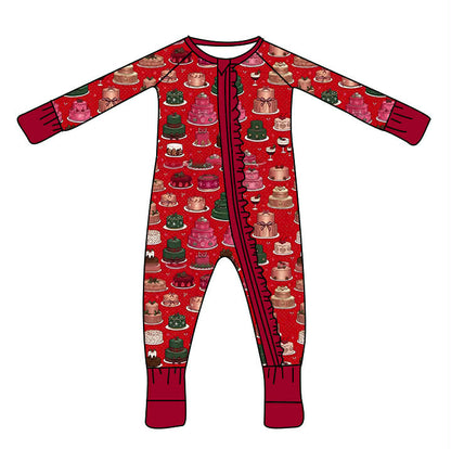 Holiday Cake Delight Bamboo Ruffle Zippy