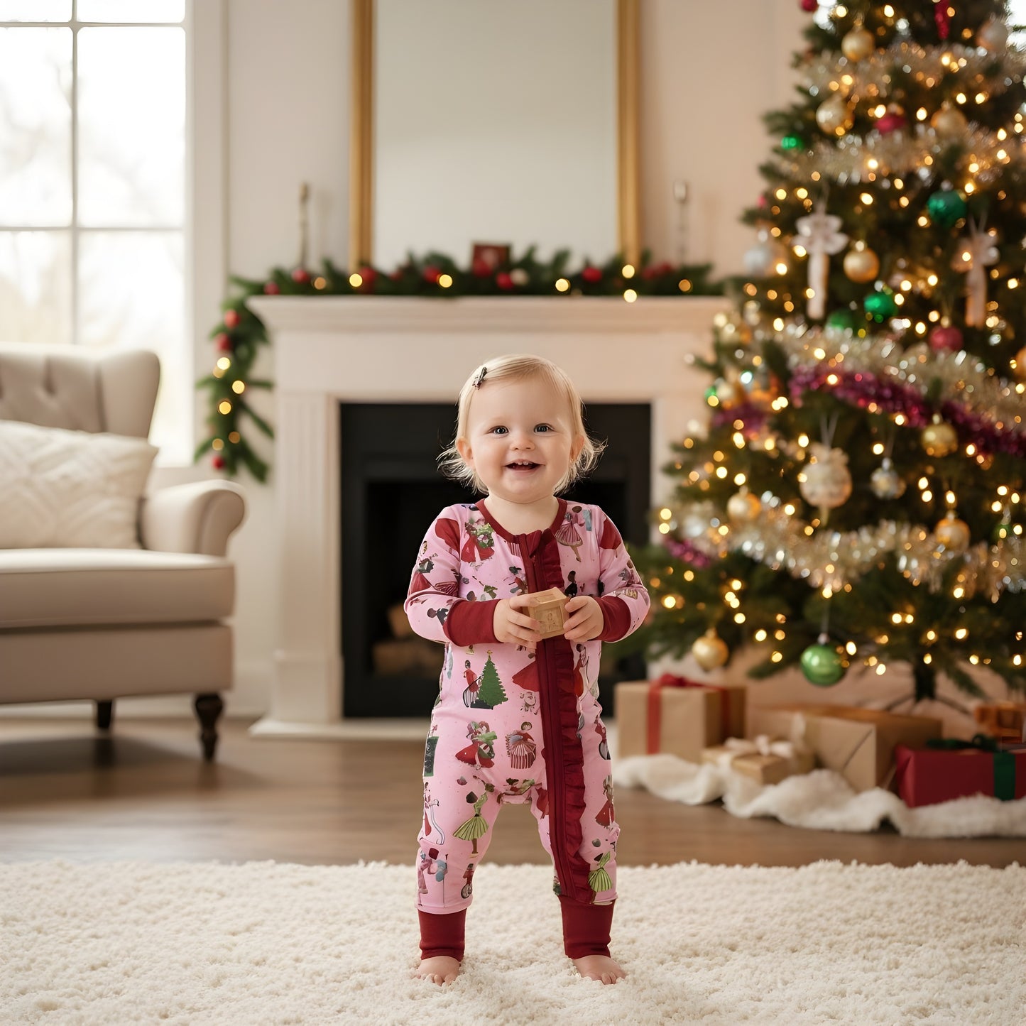 Vintage 50's Christmas Ladies - Girls Zippy