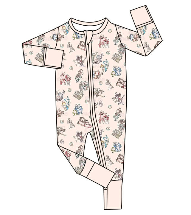 Magical Character Sketch Bamboo Viscose Zippy