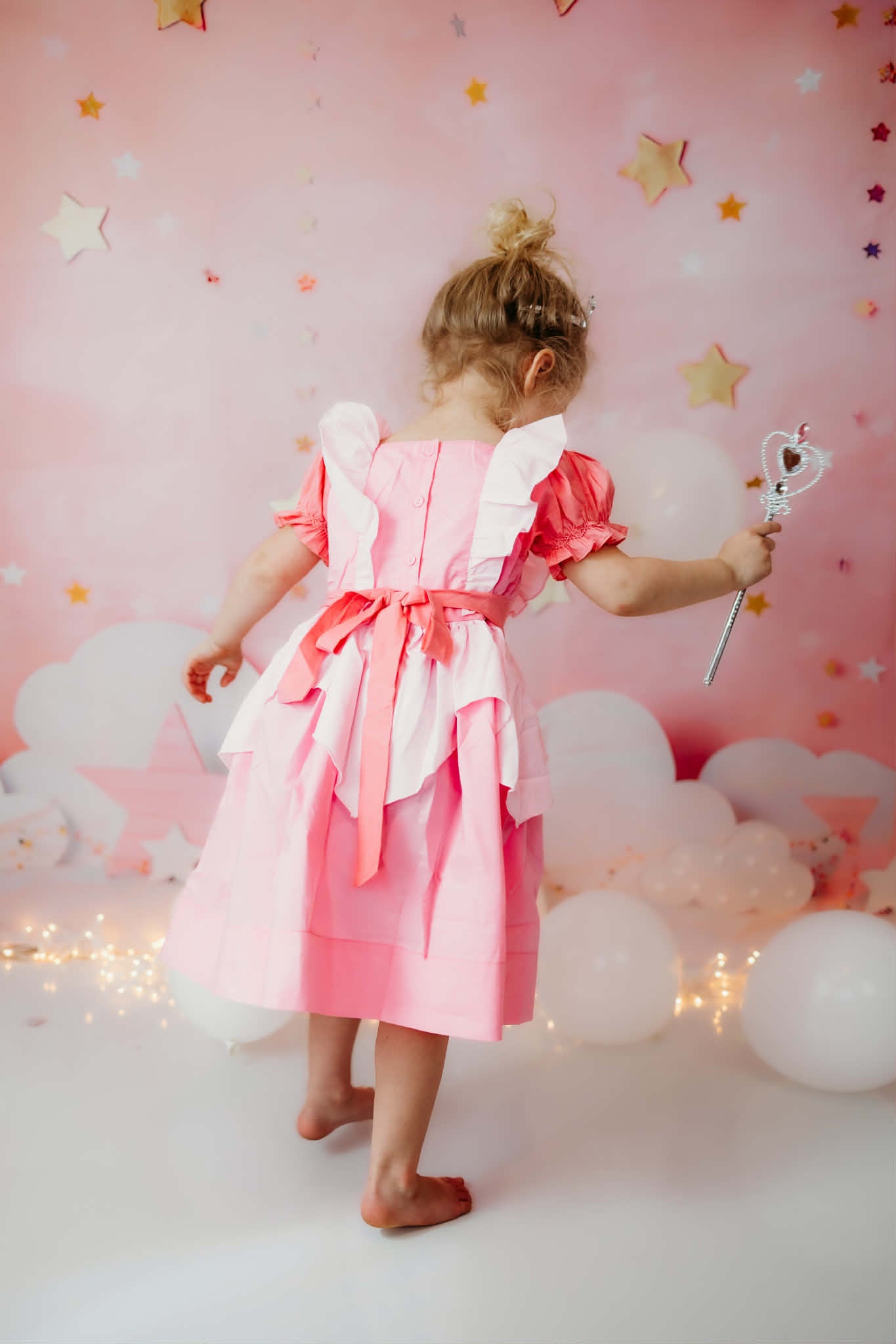 Hand-Smocked Pink Aurora Princess Dress